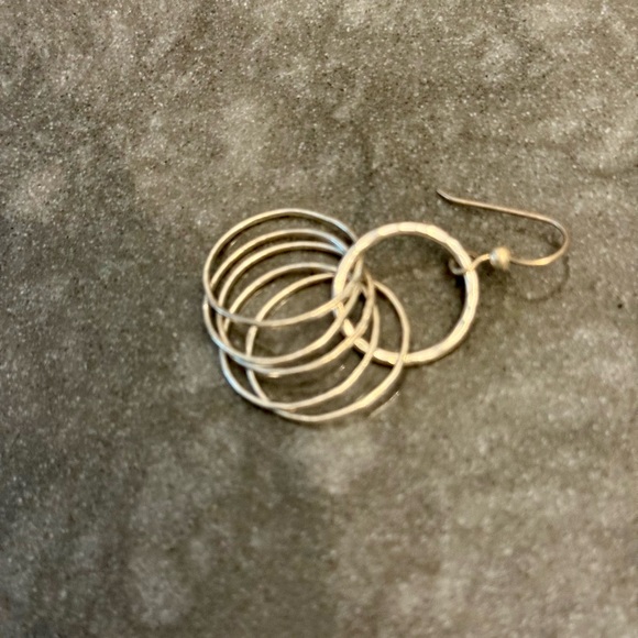 Elegant Silver Hoop Earrings - Picture 3 of 4